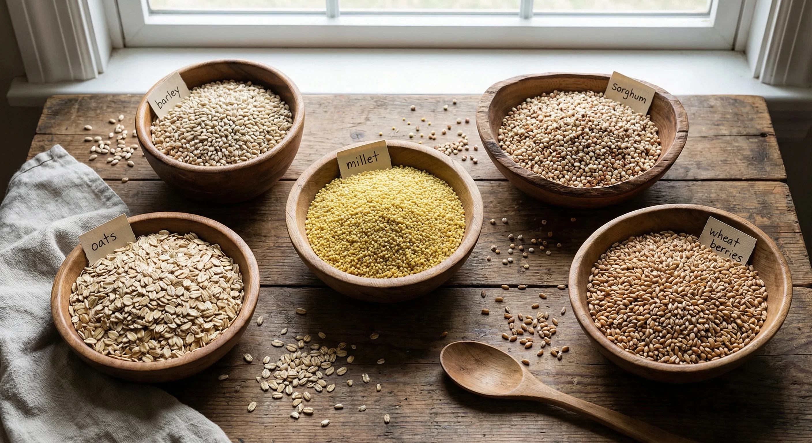 다양한 곡물들
